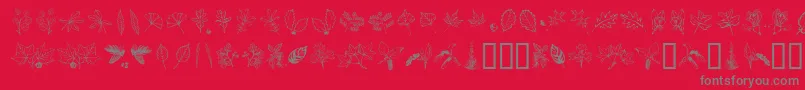 フォントArbof – 赤い背景に灰色の文字