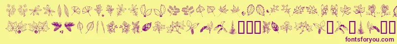 Arbof Font – Purple Fonts on Yellow Background