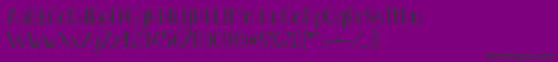 Czcionka PinonRegular – czarne czcionki na fioletowym tle