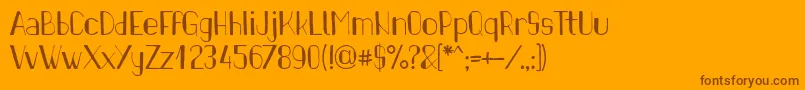 PinonRegular Font – Brown Fonts on Orange Background