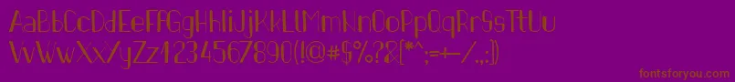 PinonRegular Font – Brown Fonts on Purple Background