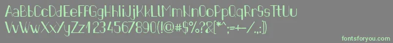 PinonRegular Font – Green Fonts on Gray Background