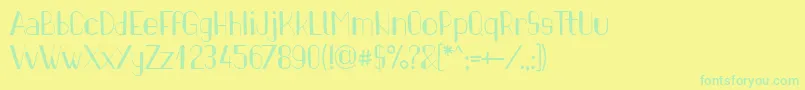 PinonRegular Font – Green Fonts on Yellow Background