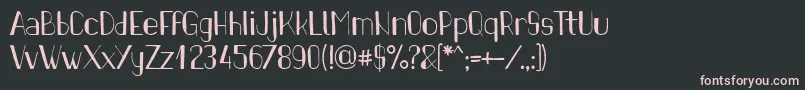 fuente PinonRegular – Fuentes Rosadas Sobre Fondo Negro