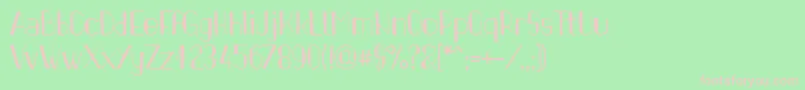 PinonRegular Font – Pink Fonts on Green Background