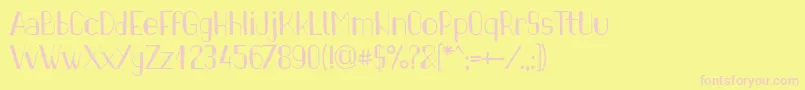 PinonRegular Font – Pink Fonts on Yellow Background