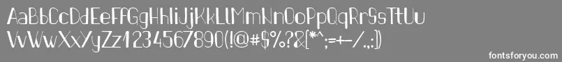 PinonRegular Font – White Fonts on Gray Background
