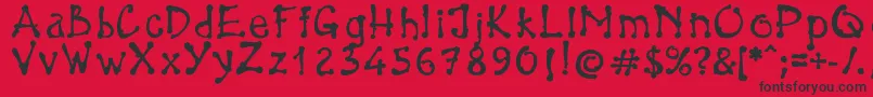 BrokenPen Font – Black Fonts on Red Background