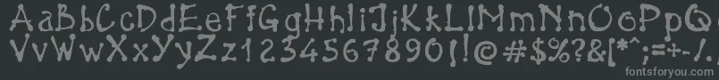 BrokenPen Font – Gray Fonts on Black Background