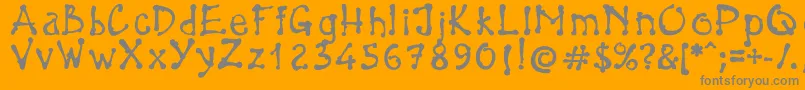 BrokenPen Font – Gray Fonts on Orange Background