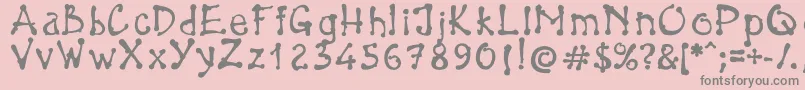 BrokenPen-Schriftart – Graue Schriften auf rosa Hintergrund