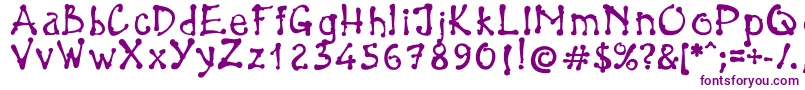 BrokenPen Font – Purple Fonts on White Background