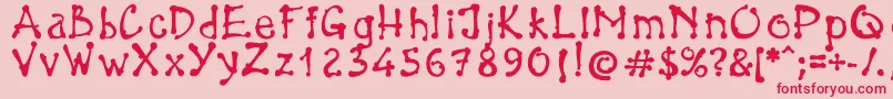 Шрифт BrokenPen – красные шрифты на розовом фоне