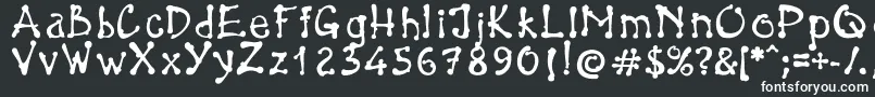 BrokenPen-fontti – valkoiset fontit mustalla taustalla