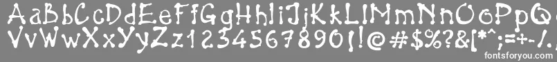 BrokenPen-fontti – valkoiset fontit harmaalla taustalla