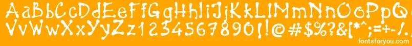 BrokenPen Font – White Fonts on Orange Background