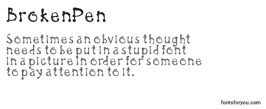 BrokenPen Font