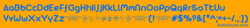 Police Arista2.0alternatetrial – polices bleues sur fond orange