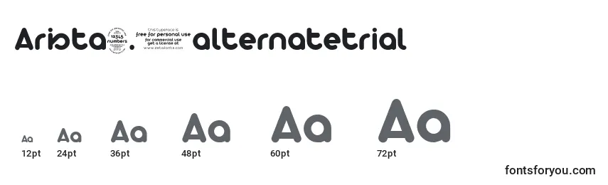 Arista2.0alternatetrial-fontin koot