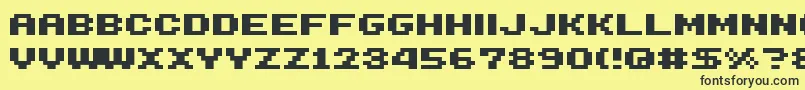 Shakagraphics14 Font – Black Fonts on Yellow Background