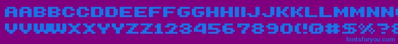 Shakagraphics14 Font – Blue Fonts on Purple Background