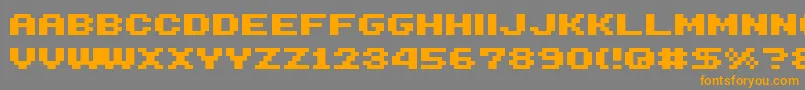 Shakagraphics14 Font – Orange Fonts on Gray Background