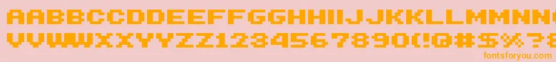 Shakagraphics14 Font – Orange Fonts on Pink Background