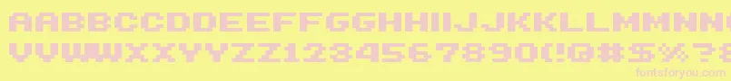 Shakagraphics14 Font – Pink Fonts on Yellow Background