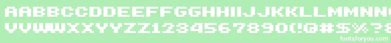 Shakagraphics14 Font – White Fonts on Green Background