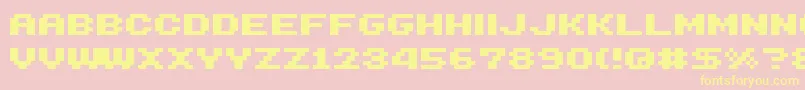 Shakagraphics14 Font – Yellow Fonts on Pink Background