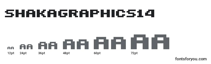 Shakagraphics14 Font Sizes