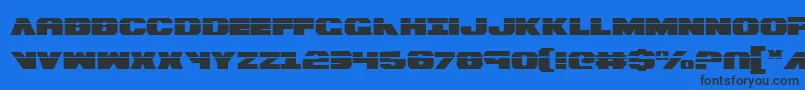 Шрифт Bummer Laser – чёрные шрифты на синем фоне