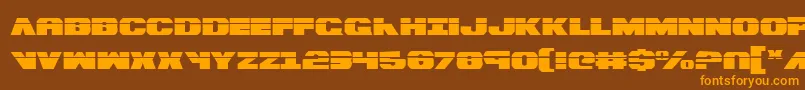 Bummer Laser Font – Orange Fonts on Brown Background