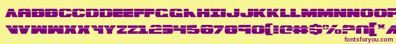 Bummer Laser Font – Purple Fonts on Yellow Background