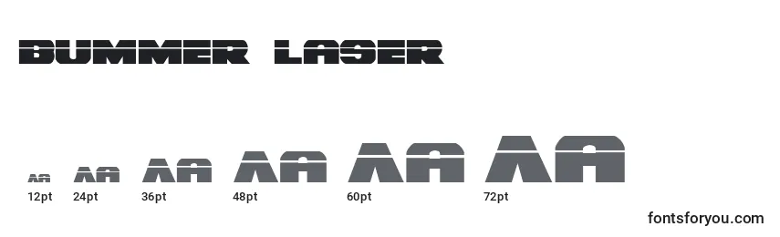 Bummer Laser-fontin koot