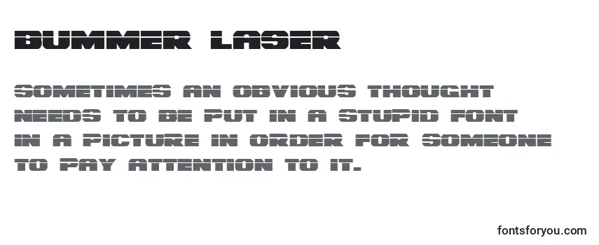 Bummer Laser Font