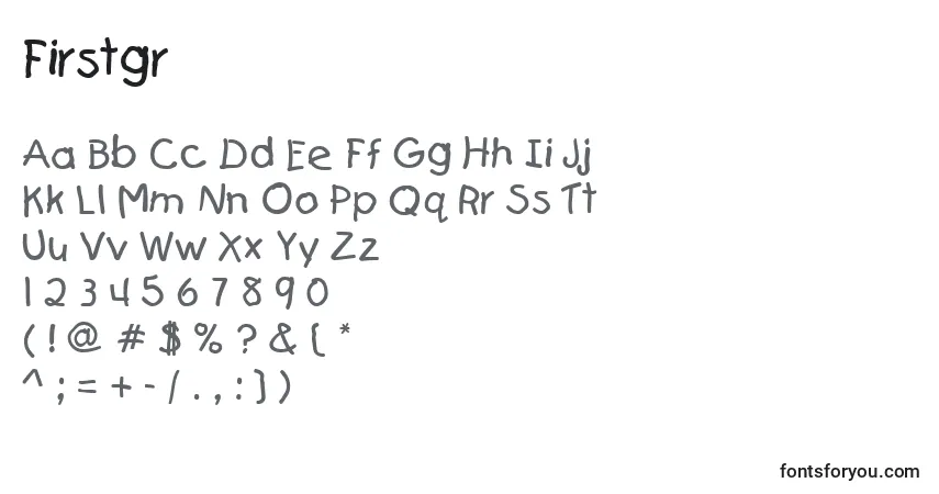 Шрифт Firstgr – алфавит, цифры, специальные символы