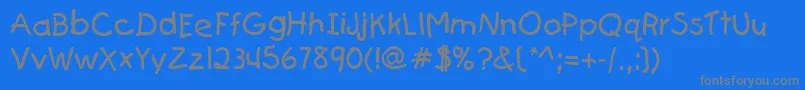 Firstgr Font – Gray Fonts on Blue Background