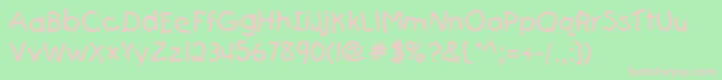 Firstgr Font – Pink Fonts on Green Background