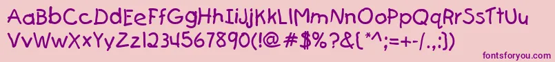 Firstgr Font – Purple Fonts on Pink Background