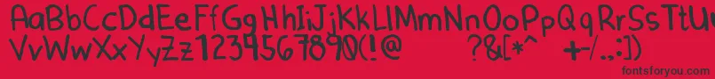 Fonte DenneMarker – fontes pretas em um fundo vermelho