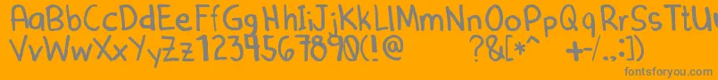 DenneMarker Font – Gray Fonts on Orange Background
