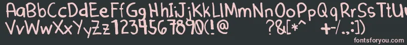 DenneMarker Font – Pink Fonts on Black Background