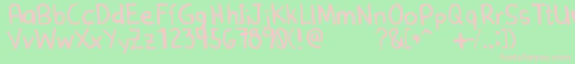 DenneMarker Font – Pink Fonts on Green Background