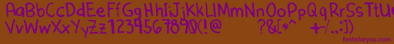 DenneMarker Font – Purple Fonts on Brown Background