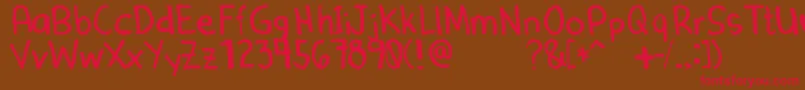 DenneMarker Font – Red Fonts on Brown Background