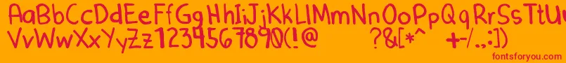 DenneMarker Font – Red Fonts on Orange Background