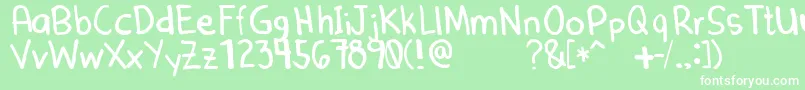 DenneMarker Font – White Fonts on Green Background