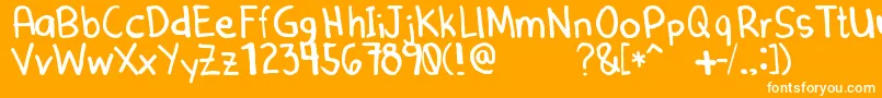 DenneMarker Font – White Fonts on Orange Background