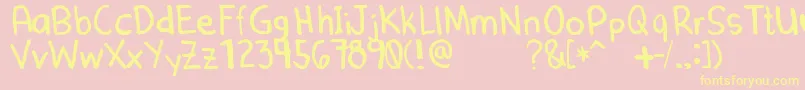 DenneMarker Font – Yellow Fonts on Pink Background